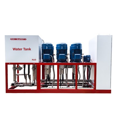 Sūknēšanas spiediena ūdens miglas uguns sistēma