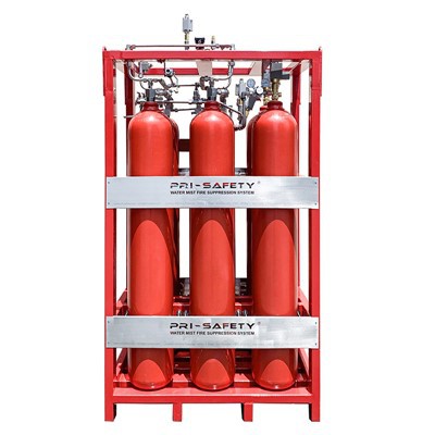 Gāzes cilindra spiediena ūdens miglas uguns sistēma
